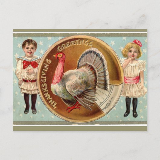 Vintage kinderen en een Turkije Briefkaart (Voorkant)