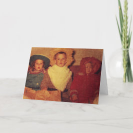 Vintage kinderen in kostuum, Halloween Kaart