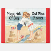 Vintage kinderen knuffelmagneet magneet (Voorkant)