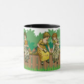 Vintage kinderen lezen boeken mok (Midden)