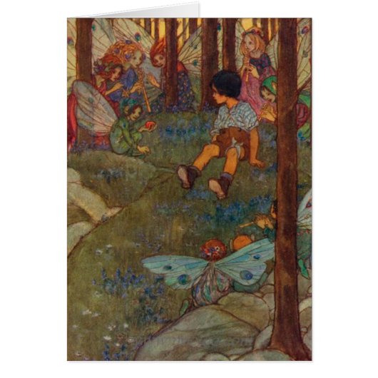 Vintage - Kinderen maken houtfairies, (Voorkant)