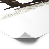 Vintage kinderen Sledding Kerstwinter Poster (Hoek)