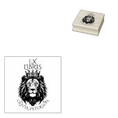 Vintage King Leeuw Ex Libris Bibliotheekboek Rubberstempel (Gestempeld)