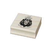 Vintage King Leeuw Ex Libris Bibliotheekboek Rubberstempel (Stempel)