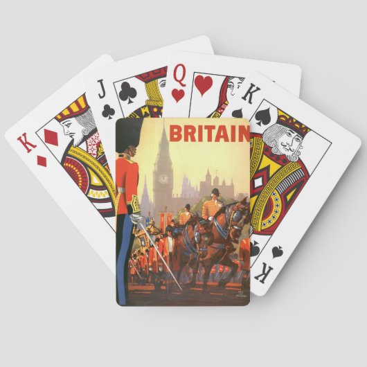 Vintage King's Britse Koninklijke Garde Groot-Brit Pokerkaarten (Achterkant)