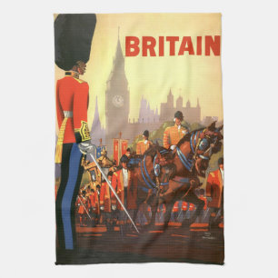 Vintage King's Britse Koninklijke Garde Groot-Brit Theedoek