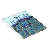 Vintage Kissende Peacocks Weddenschappen Notitieblok (Schuin)