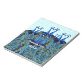 Vintage Kissende Peacocks Weddenschappen Notitieblok (Linkerzijde)