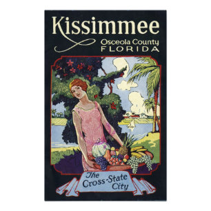 Vintage Kissimmee Osceola County Florida Revel Foto Afdruk