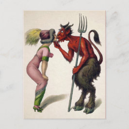 Vintage Kissingduivel Briefkaart