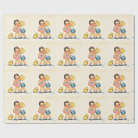 Vintage Kissus Cadeaupapier (Vlak)