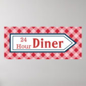 Vintage Kitchen Diner Art Sign Poster (Voorkant)