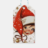 Vintage Kitsch Kerstvreugde Cadeaulabel (Achterkant)