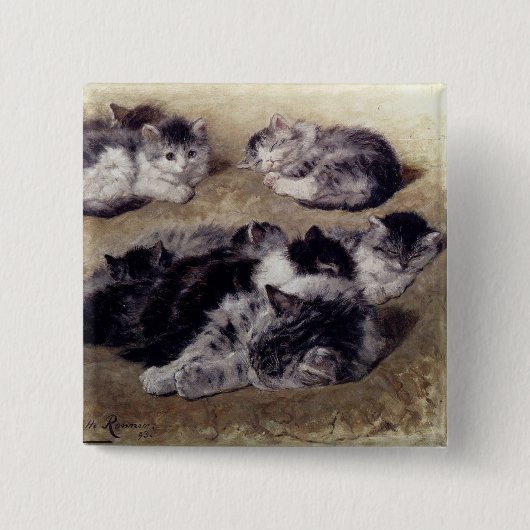 Vintage Kitten Button (Voorkant)