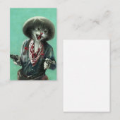 Vintage Kitten Cowgirl Visitekaartje (Voorkant / Achterkant)