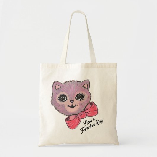 Vintage kitten dual sided Tote Bag (Voorkant)