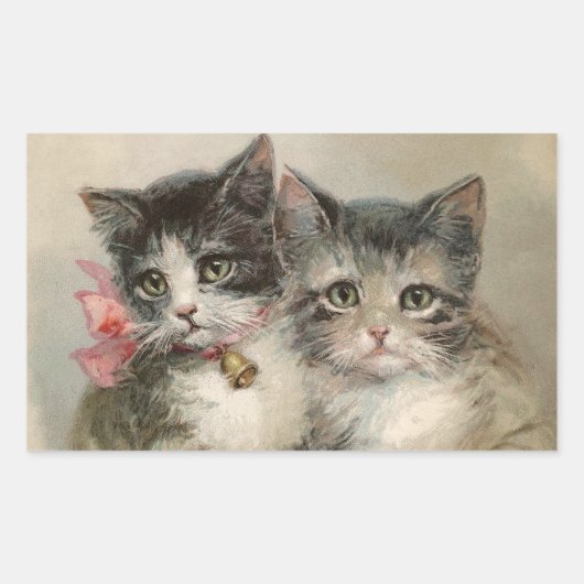 Vintage Kittens Sticker (Voorkant)