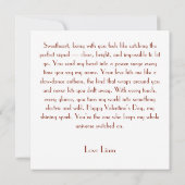 Vintage Kitty Charm Valentine`s Day Kaart (Achterkant)