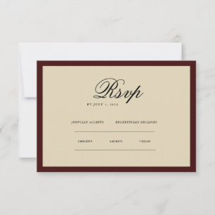 Vintage Klassieke Esthetiek RSVP Kaartje