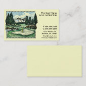Vintage klassieke visitekaartjes voor golfonderwij (Voorkant / Achterkant)