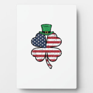 Vintage Klaver Vlag St. Patrick's Dag Fotoplaat