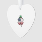 Vintage Klaver Vlag St. Patrick's Dag Ornament (voorkant)