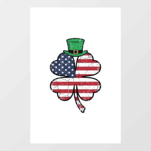 Vintage Klaver Vlag St. Patrick's Dag Raamsticker (Vel)