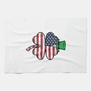 Vintage Klaver Vlag St. Patrick's Dag Theedoek