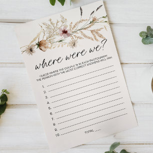 Vintage Kleine Bloemenspellen Waar Waren We Flyer