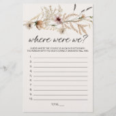 Vintage Kleine Bloemenspellen Waar Waren We Flyer (Voorkant)