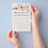 Vintage Kleine Bloemenspellen Waar Waren We Flyer (Hand)