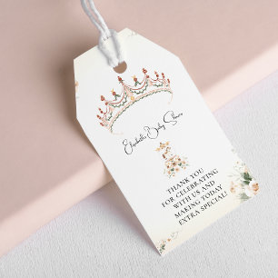 Vintage   Kleine prinses Baby shower Dank u Cadeaulabel