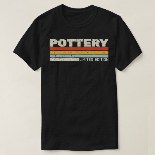 vintage kleipottenretro-sculpterende pottenkeramie t-shirt (Design voorkant)