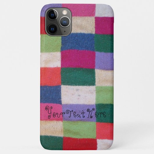 Vintage kleurrijke gebreide patchwork pleinen plez Case-Mate iPhone case (Achterkant)