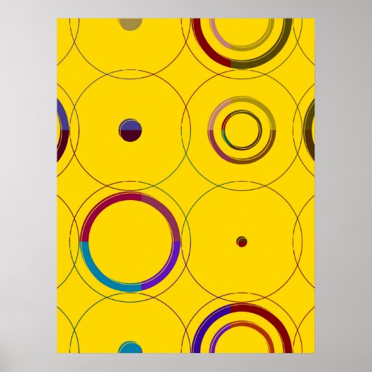 Vintage kleurrijke Pop Poster (Voorkant)