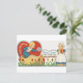 Vintage Klomp Valentijn Feestdagenkaart (Staand voorkant)