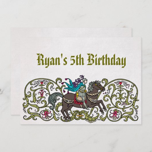 Vintage Knight Kaart (Voorkant / Achterkant)