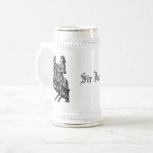 Vintage Knight Stein Bierpul (Voorkant links)