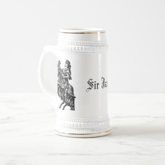 Vintage Knight Stein Bierpul (Voorkant links)