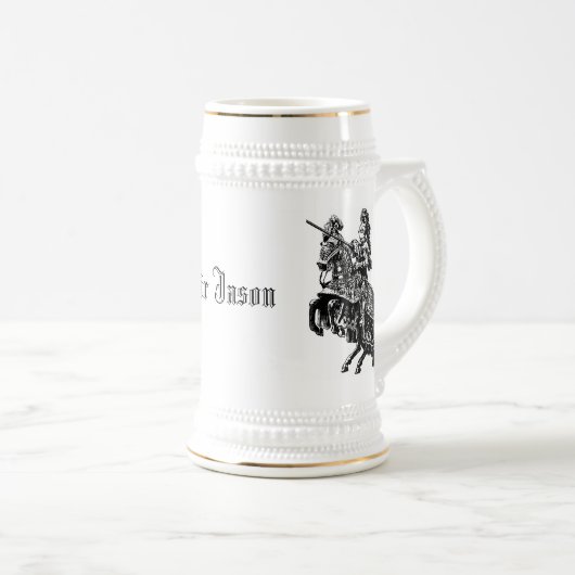 Vintage Knight Stein Bierpul (Voorkant rechts)