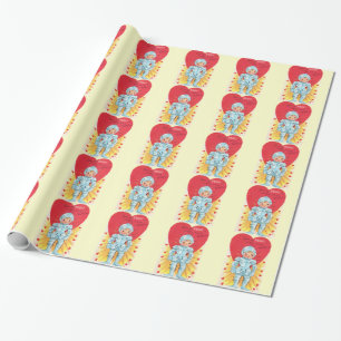 Vintage Knight Valentijn Cadeaupapier