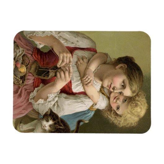 Vintage Knitting moeder Magneet (Horizontaal)