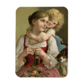 Vintage Knitting moeder Magneet (Verticaal)