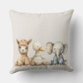 Vintage Knuffel Dieren Babykamer Kussen (Achterkant)