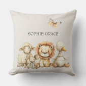 Vintage Knuffel Dieren Babykamer Kussen (Voorkant)