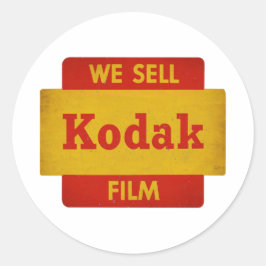 Vintage Kodak Film sign Ronde Sticker