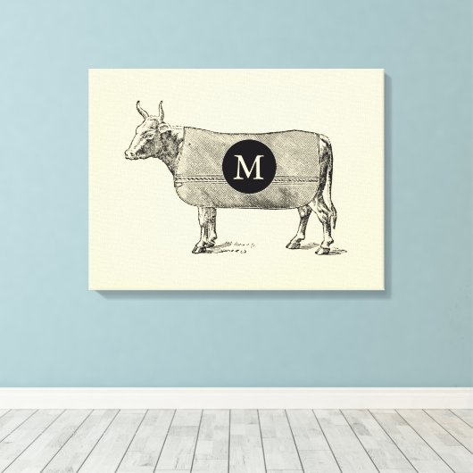 VINTAGE Koe monogram canvas (Insitu (Houten vloer))