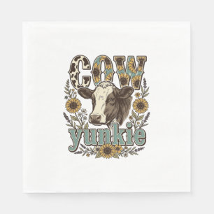 Vintage Koe Yunkie Zonnebloem Boerderij Design_1 Servet