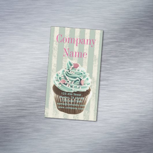 vintage koekjesbakkerij magnetisch visitekaartje (Voorbeeld)