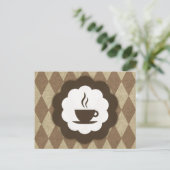 vintage koffie briefkaart (Staand voorkant)